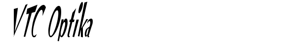 VTC Optika font preview